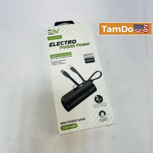 Electro Pocket Power Mini Power Bank 5000mAh, USB-C/Lightning, Fast Charge at TamDoUS Taylorsville
