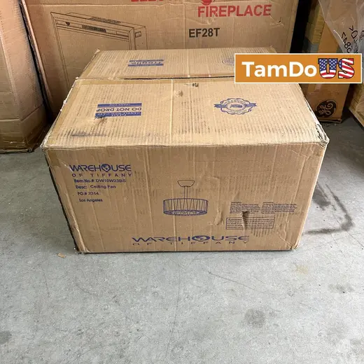 Warehouse of Tiffany Sorcha 17.5" 6-Light Brass Ceiling Fan with Light Kit at TamDoUS Taylorsville