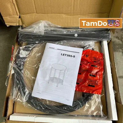 VASAGLE LET285-S Round Side Table, 2-Tier Metal Frame Small End Table at Furniture in new condition