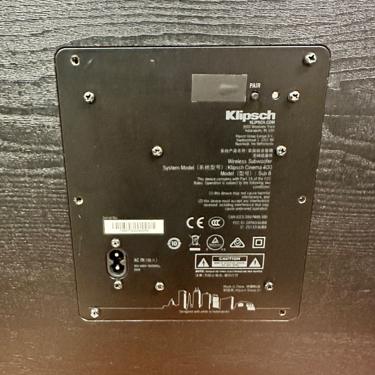 Klipsch Cinema 400 Wireless Subwoofer Replacement Unit Model C-400 Sub B - Photo 4