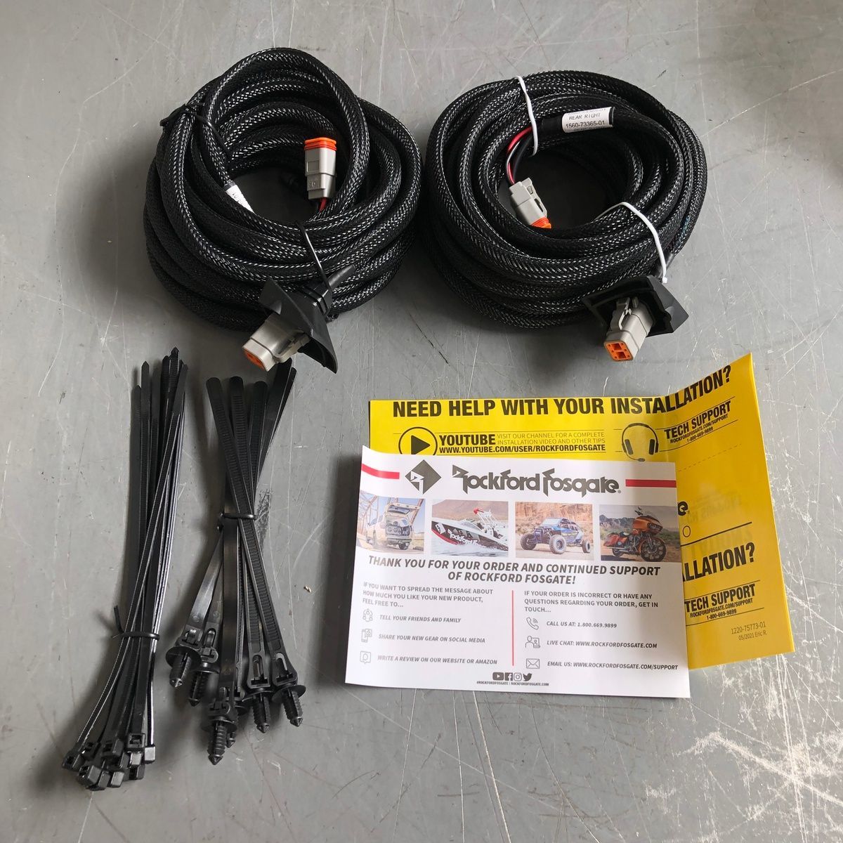 Rockford Fosgate MX-RSW16 Rear Speaker Wire Kit for Polaris RZR Models - Photo 3