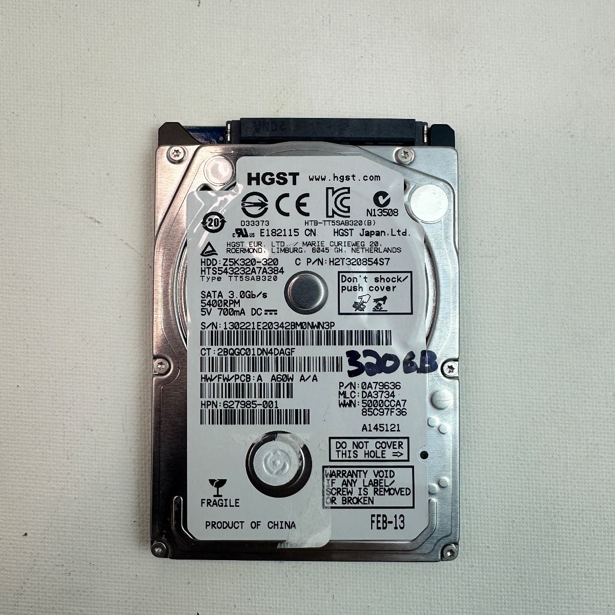 HGST HTS543232A7A384 320GB 2.5" SATA 5400RPM Laptop HDD - Photo 2