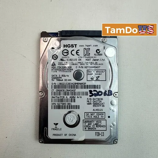 HGST HTS543232A7A384 320GB 2.5" SATA 5400RPM Laptop HDD at TamDoUS Taylorsville