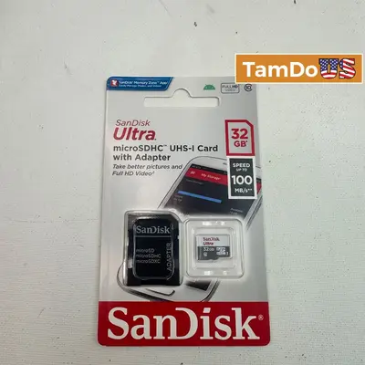 SanDisk Ultra 32GB microSDHC UHS-I Card w/ Adapter at Drives, Storage & Blank Media in new condition