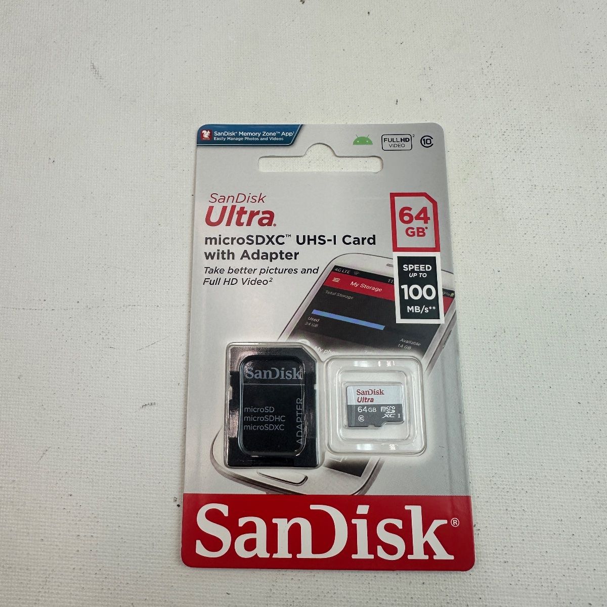 SanDisk Ultra 64GB microSDXC UHS-I Card w/ Adapter - Photo 2