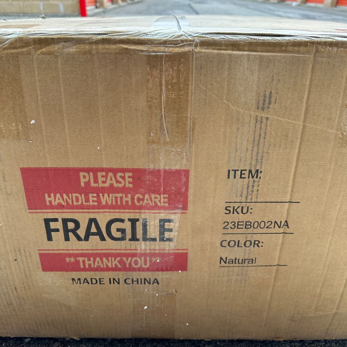 Round Woven Natural Fiber Coffee Table, 31.5" Walnut Top, Modern Boho - Photo 7