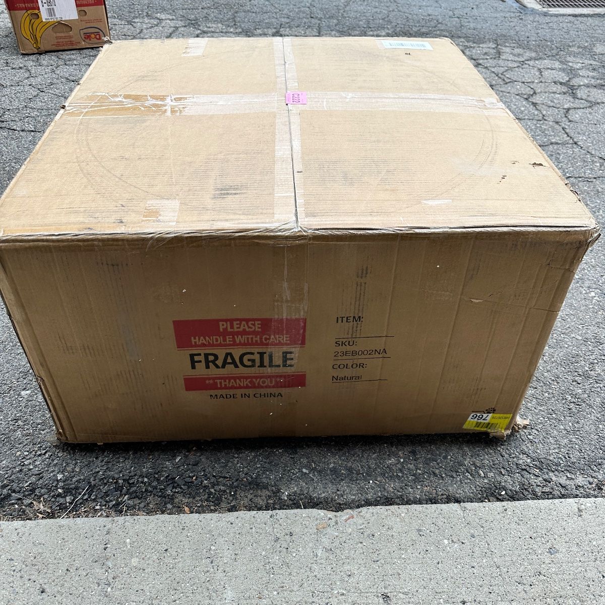 Round Woven Natural Fiber Coffee Table, 31.5" Walnut Top, Modern Boho - Photo 11