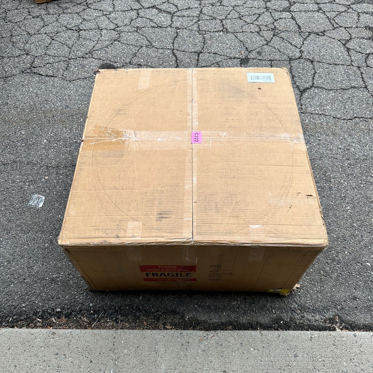 Round Woven Natural Fiber Coffee Table, 31.5" Walnut Top, Modern Boho - Photo 17