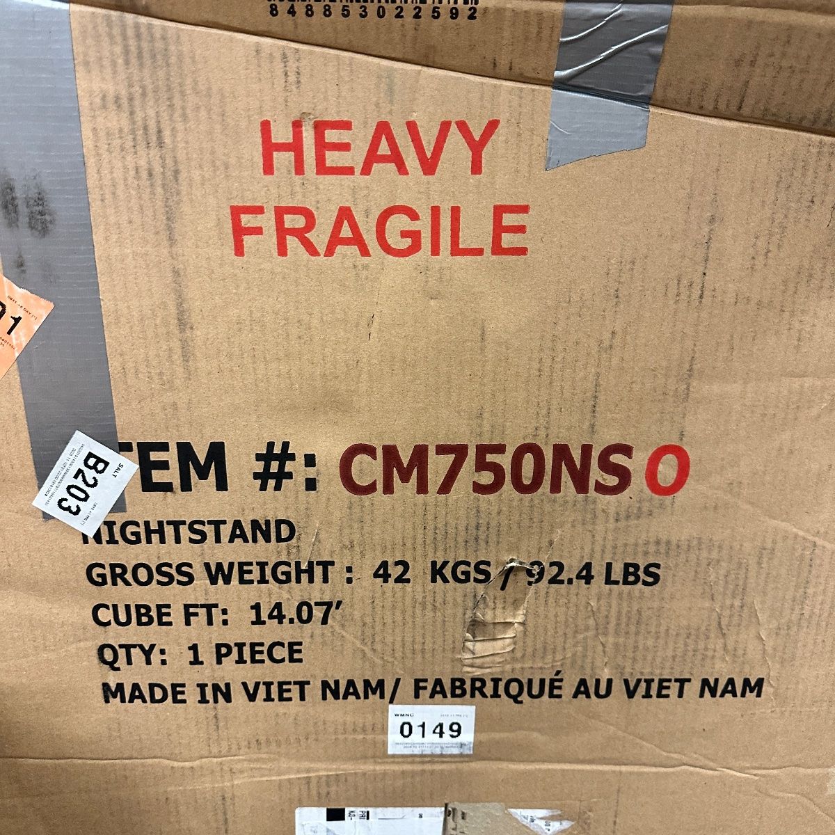 Solid Wood Nightstand CM750NSO – 3 Drawers, Heavy, High-End Walnut Finish - Photo 9