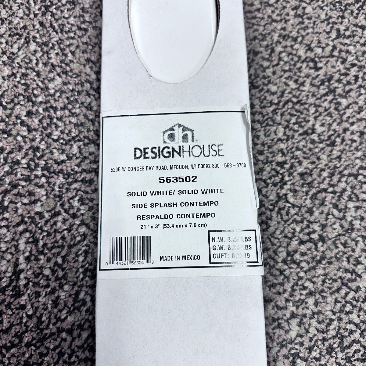 Design House 563502 Solid White Side Splash – 21" x 3" - Photo 3