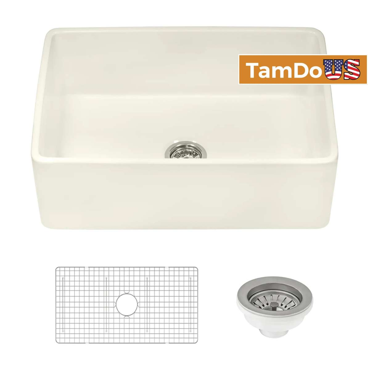 Ruvati Fiamma Undermount 33-in x 20-in Fireclay Single bowl Kitchen Sink - Photo 1