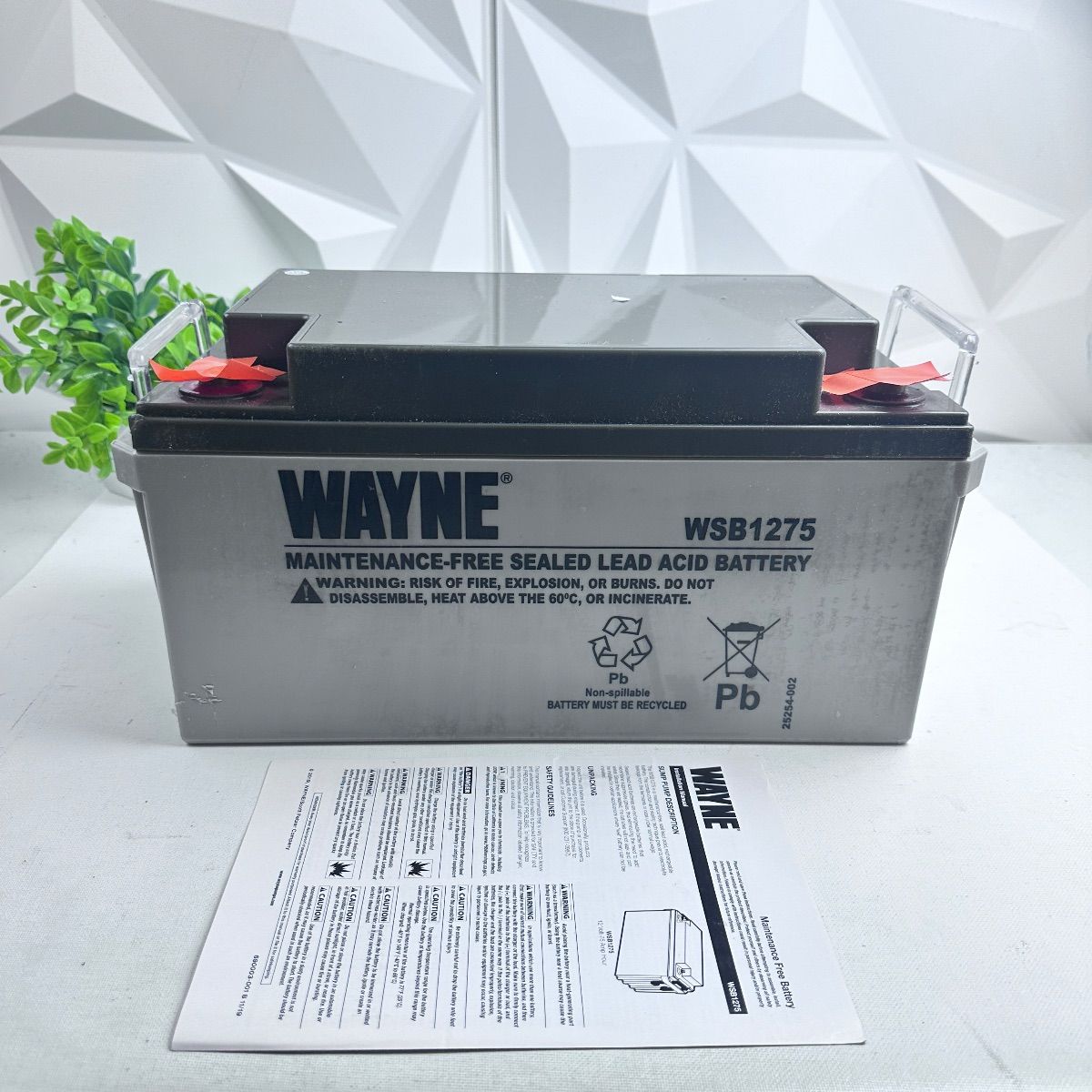 WAYNE WSB1275 12V 75Ah Sealed Lead Acid Battery - Photo 2