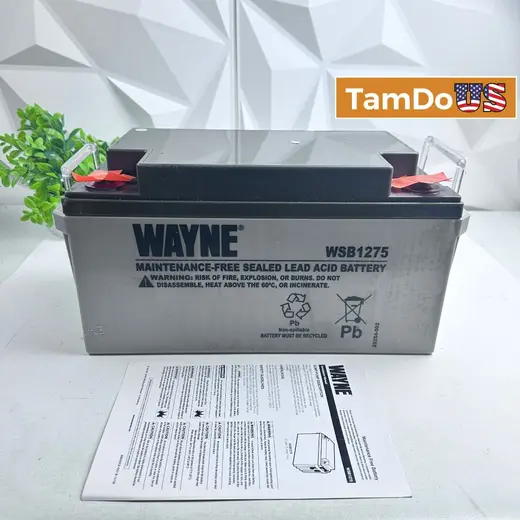WAYNE WSB1275 12V 75Ah Sealed Lead Acid Battery at TamDoUS Taylorsville