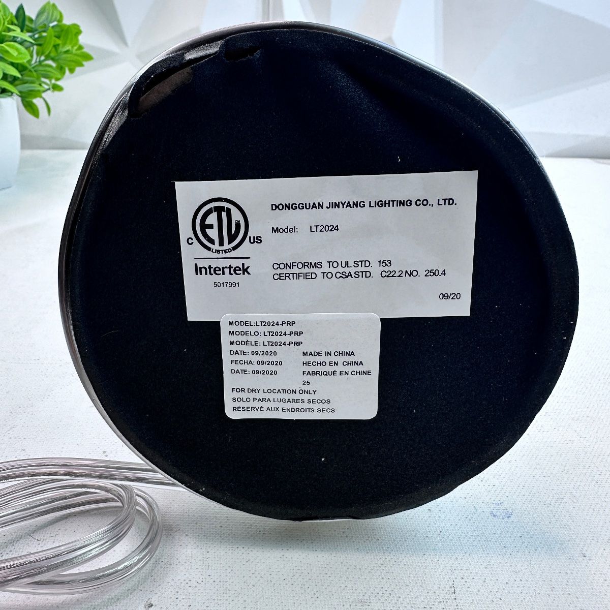 LT2024 Table Lamp with Charging Outlet – Purple Shade - Photo 3