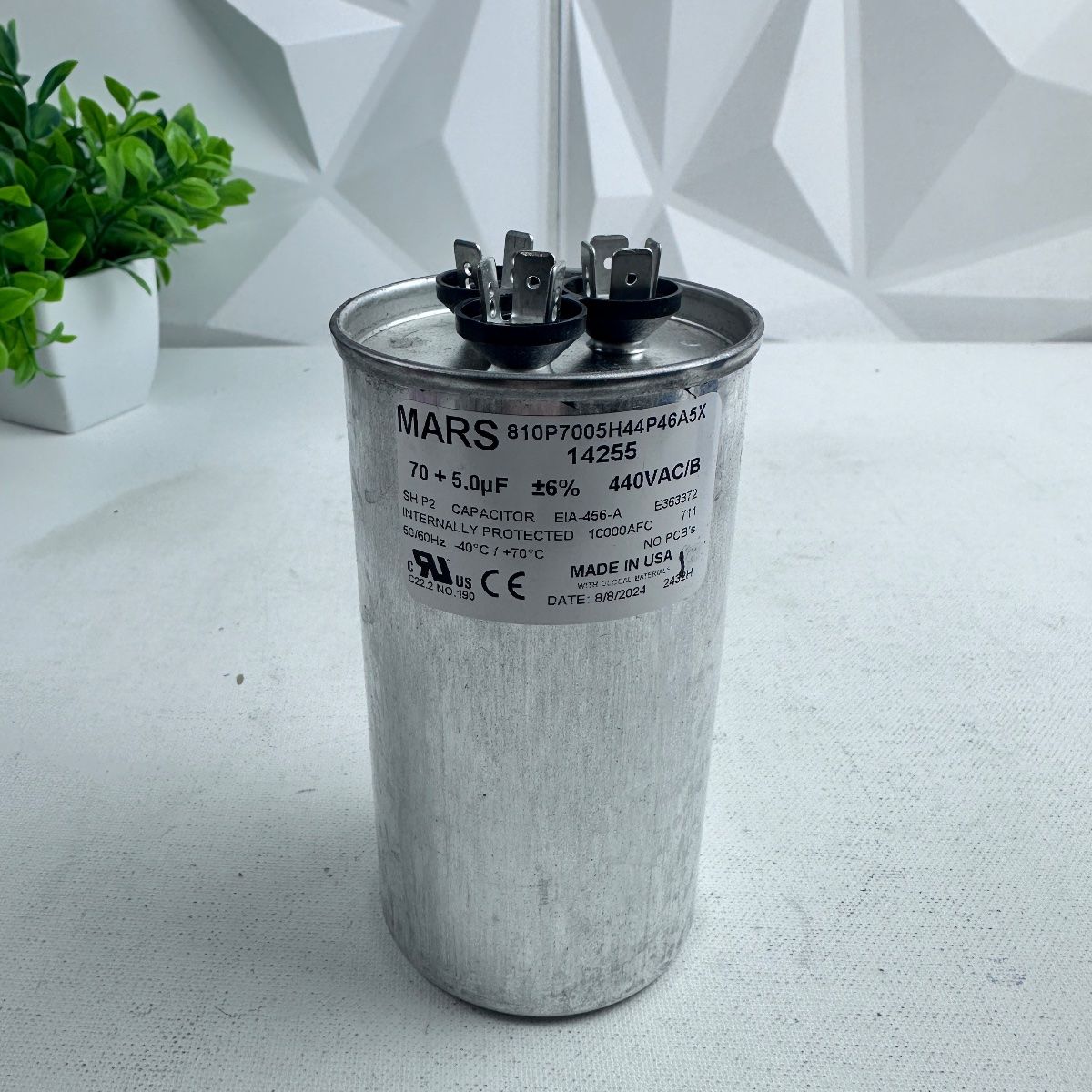 Mars 14255 Dual Run Capacitor 70+5 µF 440VAC - Photo 7