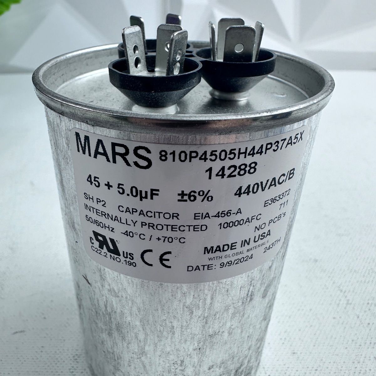 Mars 14288 Run Capacitor 45 µF 440VAC HVAC Motor Start - Photo 7
