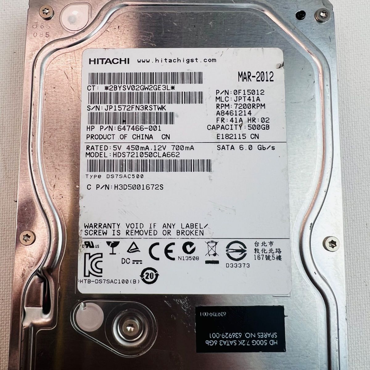 Hitachi 500GB 2.5" SATA 7200RPM Laptop Hard Drive - Photo 3
