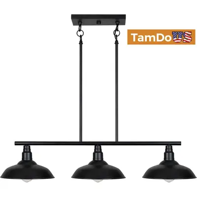 Kenroy Home 93512BL 3-Light Linear Pendant Ceiling Fixture, Black Finish at Lamps, Lighting & Ceiling Fans in new condition
