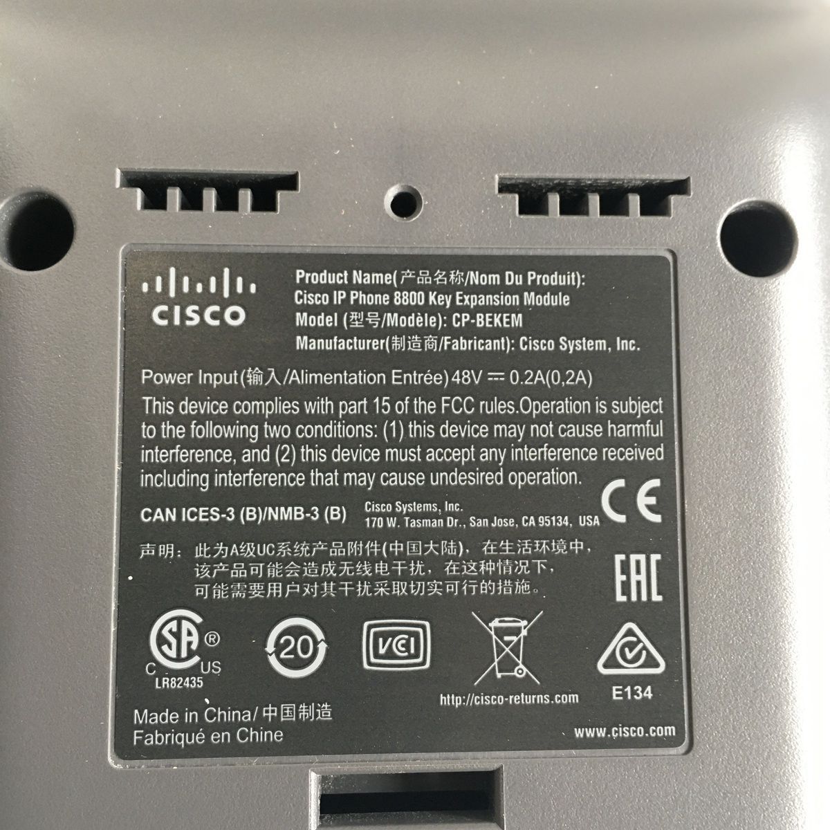 Lot of 2 Cisco CP-BEKEM IP Phone 8800 Key Expansion Modules - Photo 5