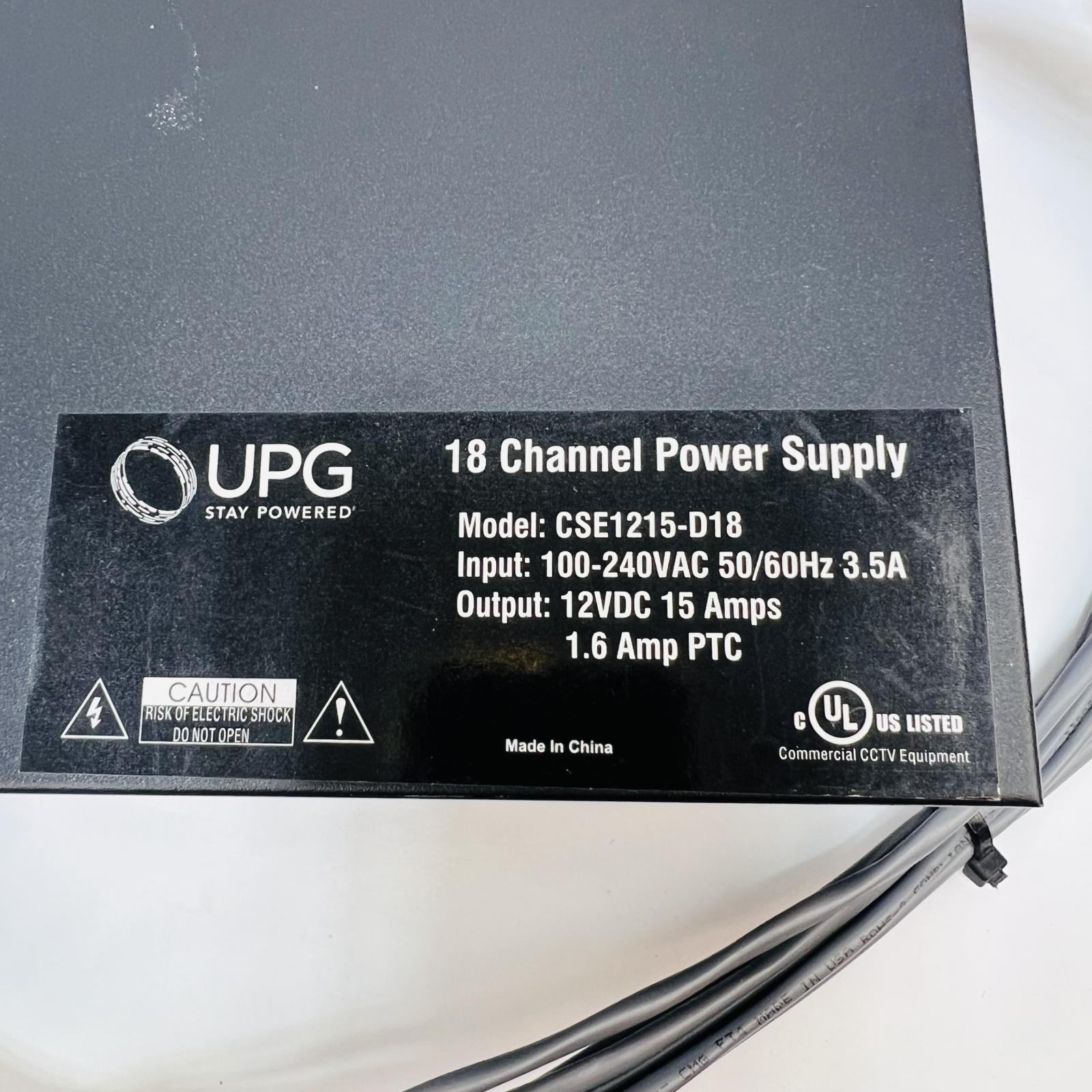 UPG CSE1215-D18 18 Channel 12V CCTV Power Supply Box 15A - Photo 6