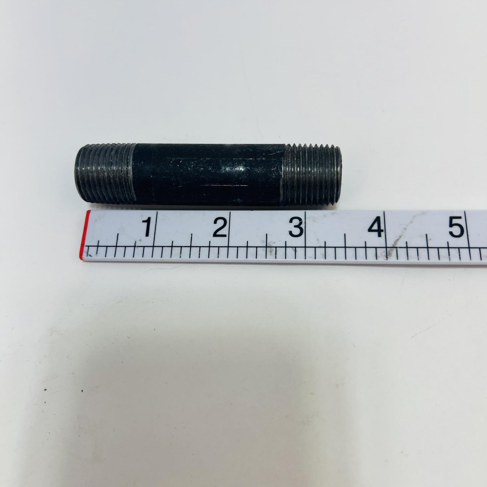 Lot of 2 Steel Pipe Nipple Double Male Thread ~3" Length - Photo 2