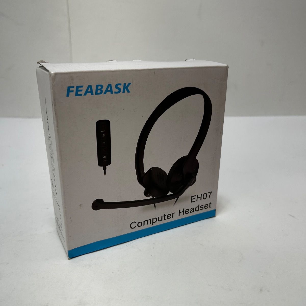 FEABASK EH07 Computer Headset USB/3.5mm w/ Mic Inline Mute Volume Control - Photo 2