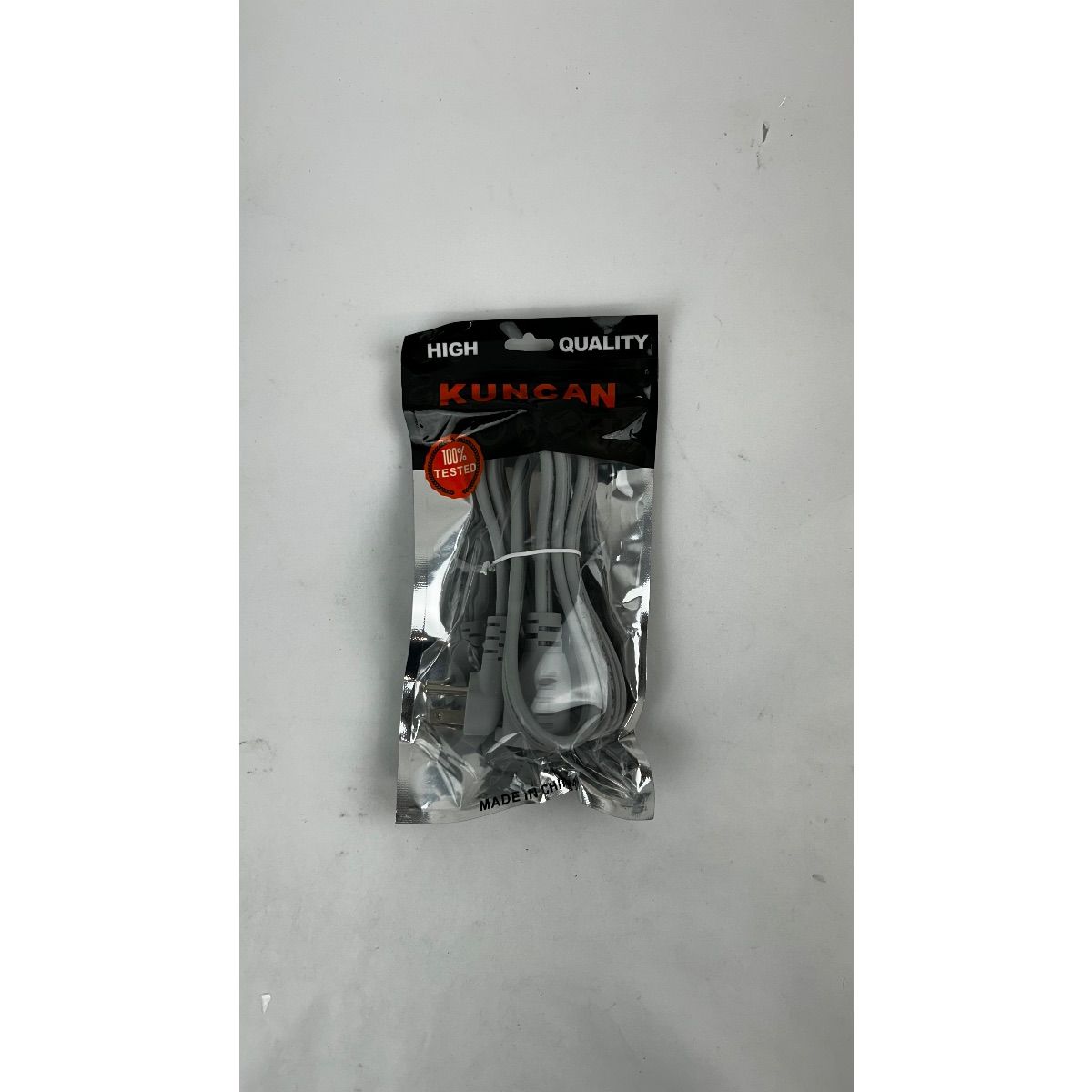 KUNCAN AC Power Extension Cord 3-Prong Plug Gray Heavy Duty New - Photo 2