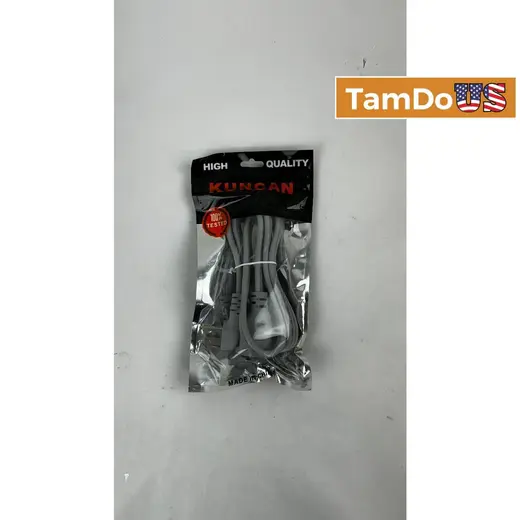 KUNCAN AC Power Extension Cord 3-Prong Plug Gray Heavy Duty New at TamDoUS Taylorsville