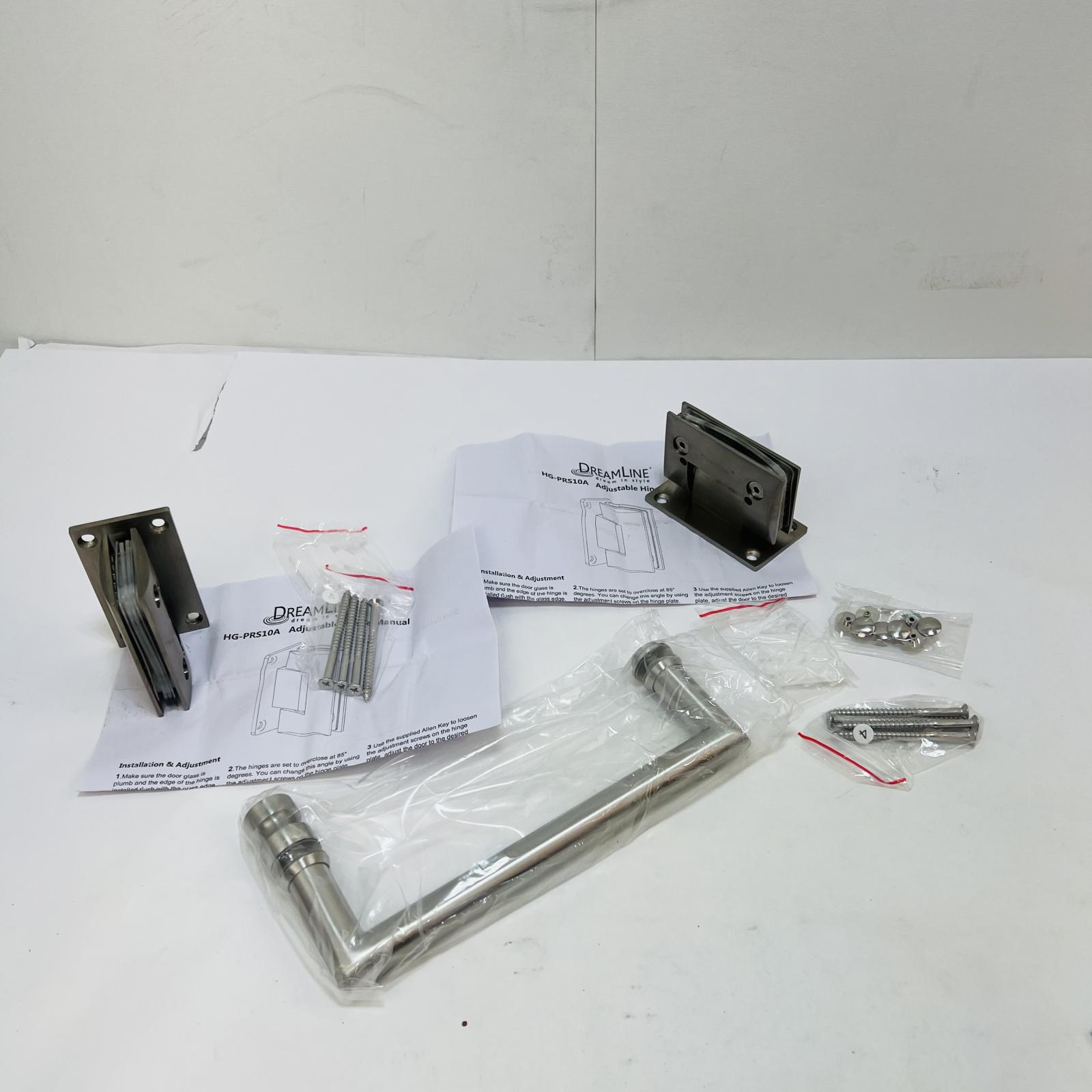 DreamLine Shower Glass Door Hinge & Support Arm Kit Stainless Steel - Photo 3