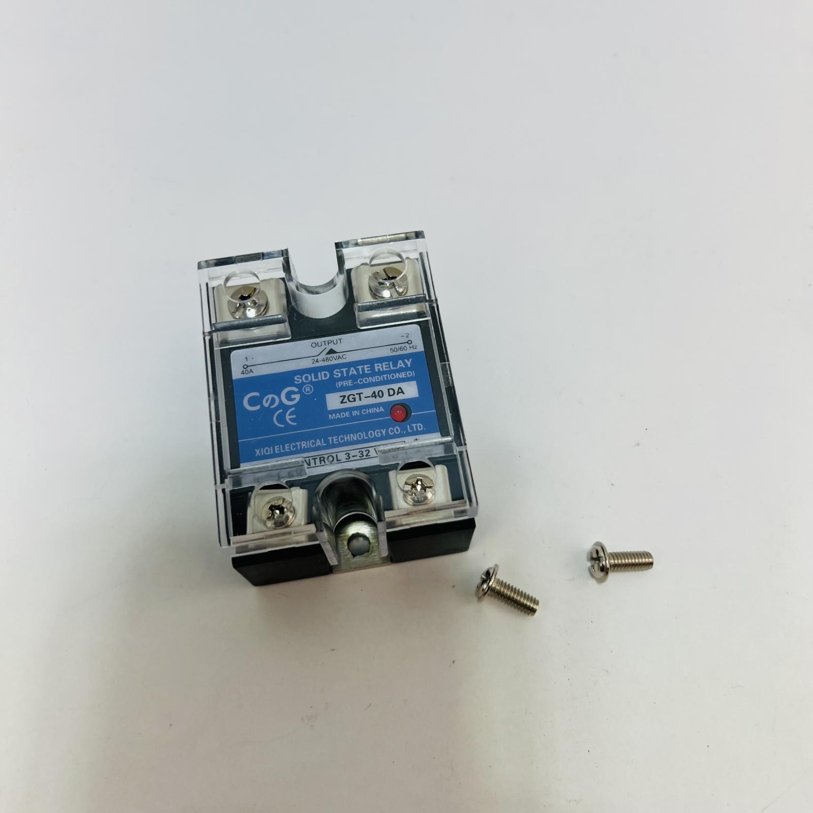 CoG ELE ZGT-40DA Solid State Relay 40A 24-480VAC Input 3-32VDC SSR - Photo 2