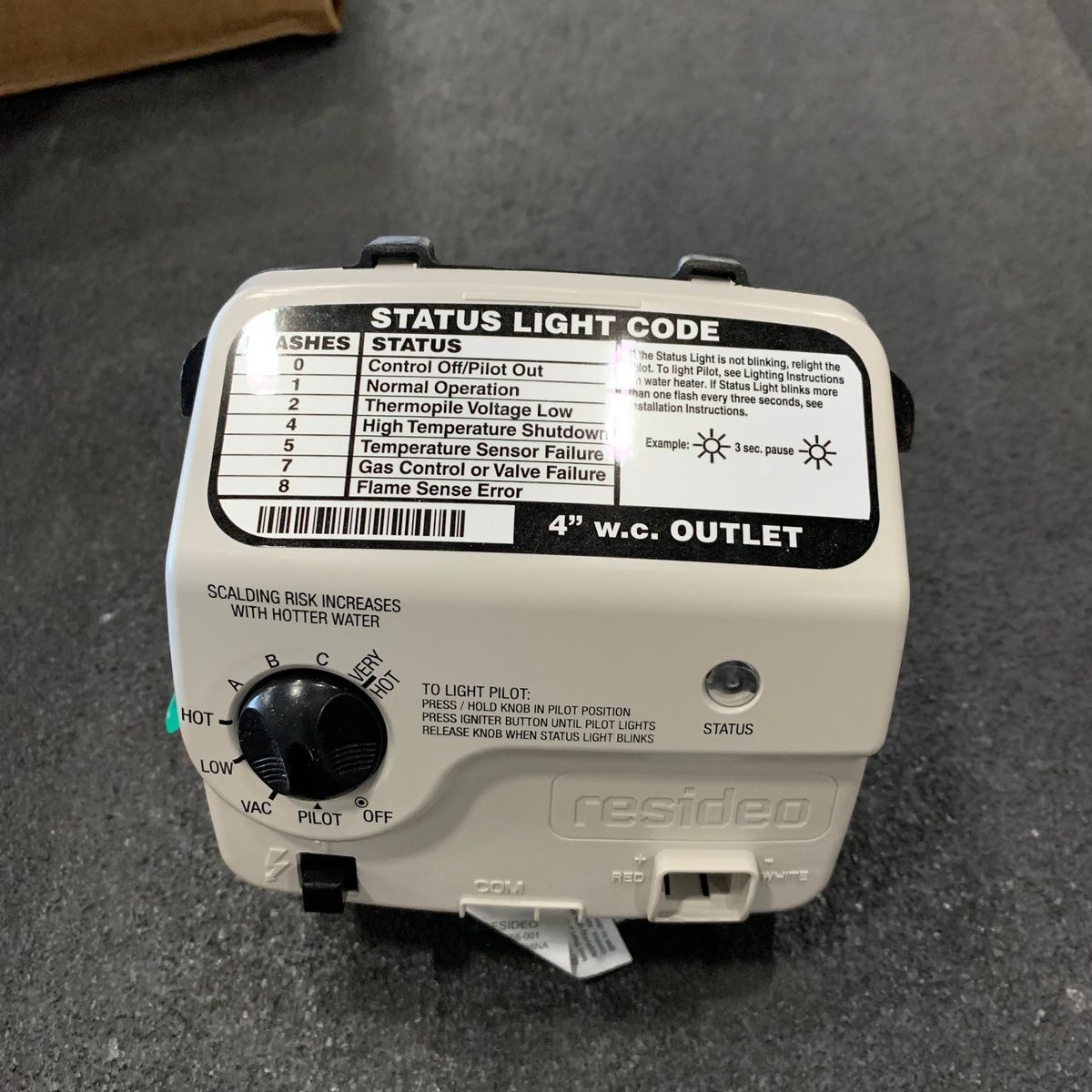 Resideo WW8840B1158 Gas Control Valve NAT GAS 10" W.C. Outlet 1/2 PSI Heater - Photo 2