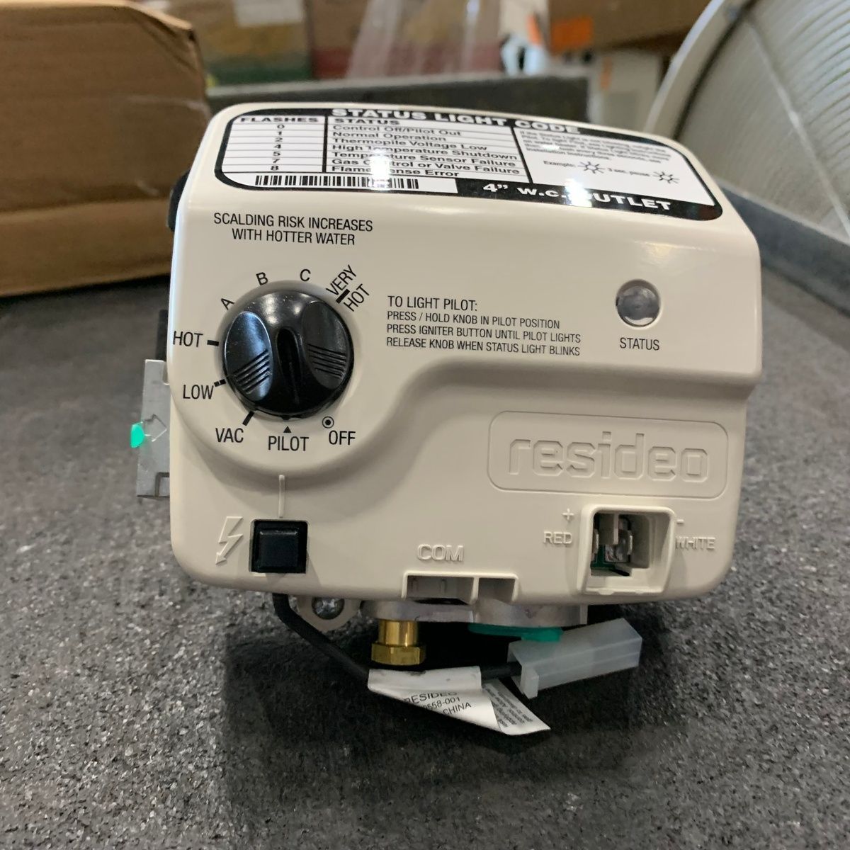 Resideo WW8840B1158 Gas Control Valve NAT GAS 10" W.C. Outlet 1/2 PSI Heater - Photo 3