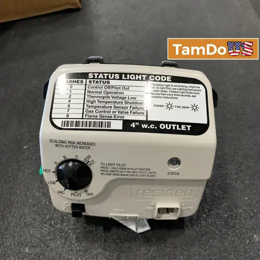 Resideo WW8840B1158 Gas Control Valve NAT GAS 10" W.C. Outlet 1/2 PSI Heater at TamDoUS Taylorsville