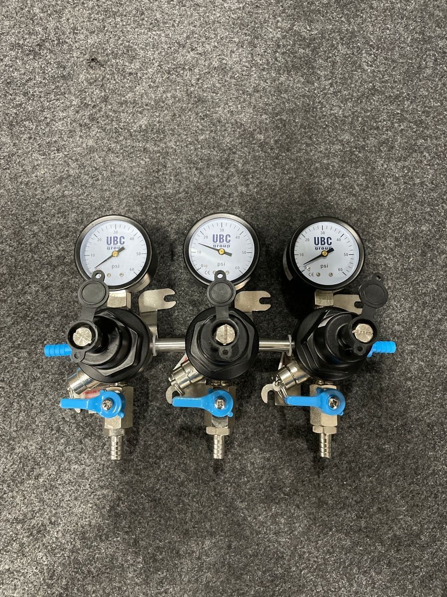 UBC 3-Way CO2 Secondary Regulator 0–60 PSI Draft Beer Beverage Dispensing - Photo 2