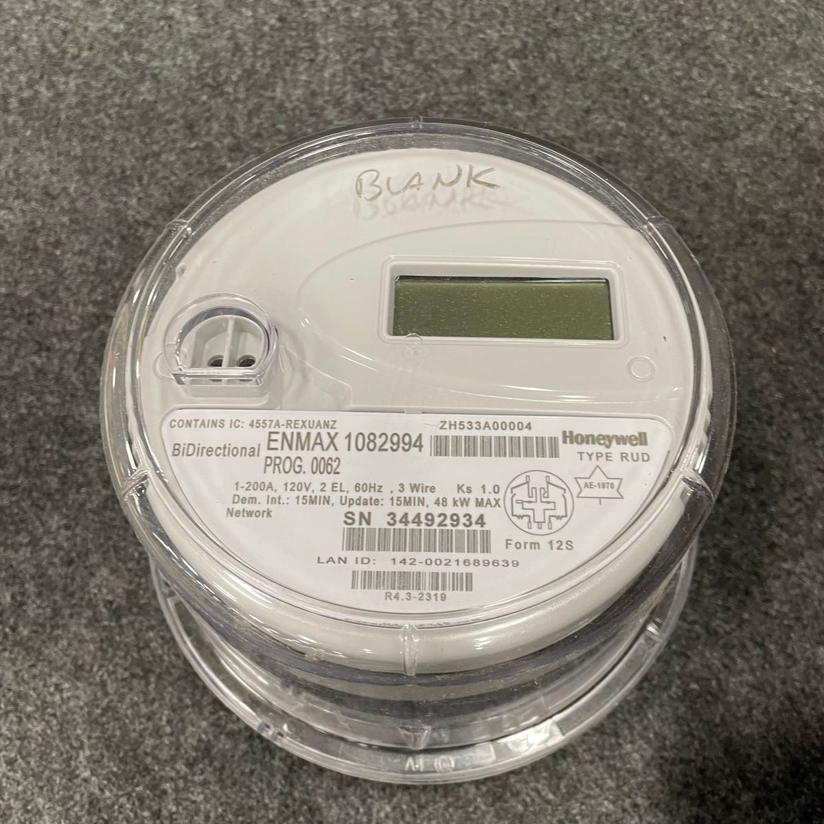 Honeywell RUD Kilowatthour Meter 120V 200A Bi-Directional Digital - Photo 2