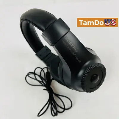 BOREHO Wired Over-Ear Headphone Black | Stereo Sound | 3.5mm Jack at Portable Audio & Headphones in excellent condition