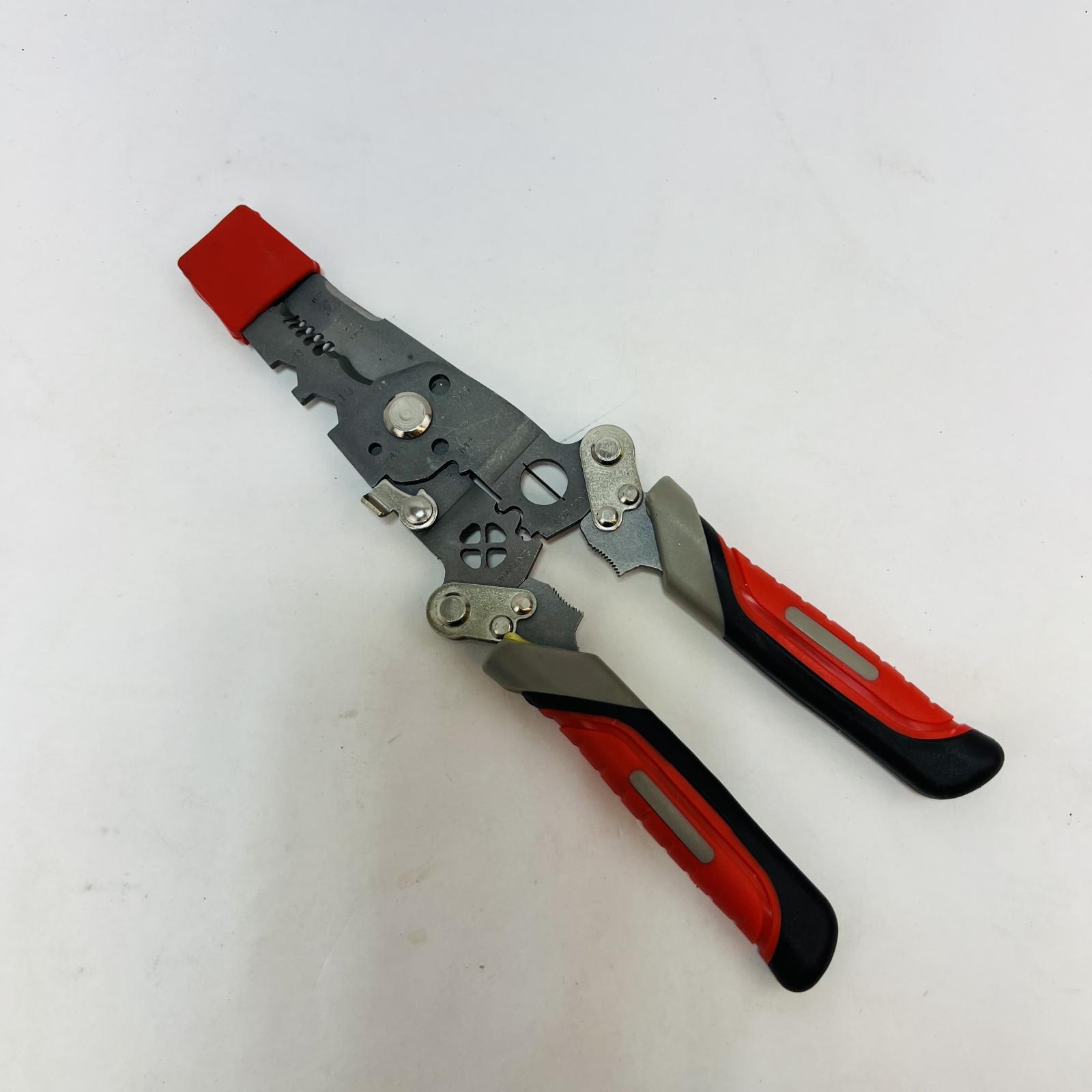 Multi-Function Wire Stripper Crimper Cutter Pliers Electrical Tool Red/Black - Photo 6