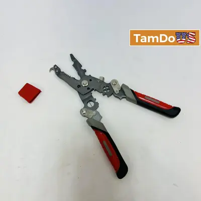 Multi-Function Wire Stripper Crimper Cutter Pliers Electrical Tool Red/Black at Electrical Equipment & Supplies in new condition