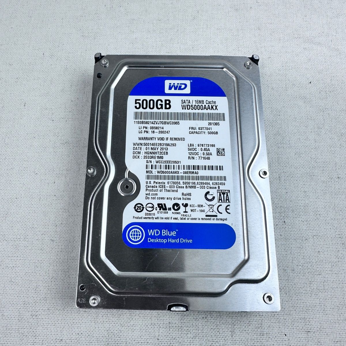 Western Digital WD5000AAKX 500GB SATA 3.5" HDD 16MB Cache 7200RPM Hard Drive - Photo 2