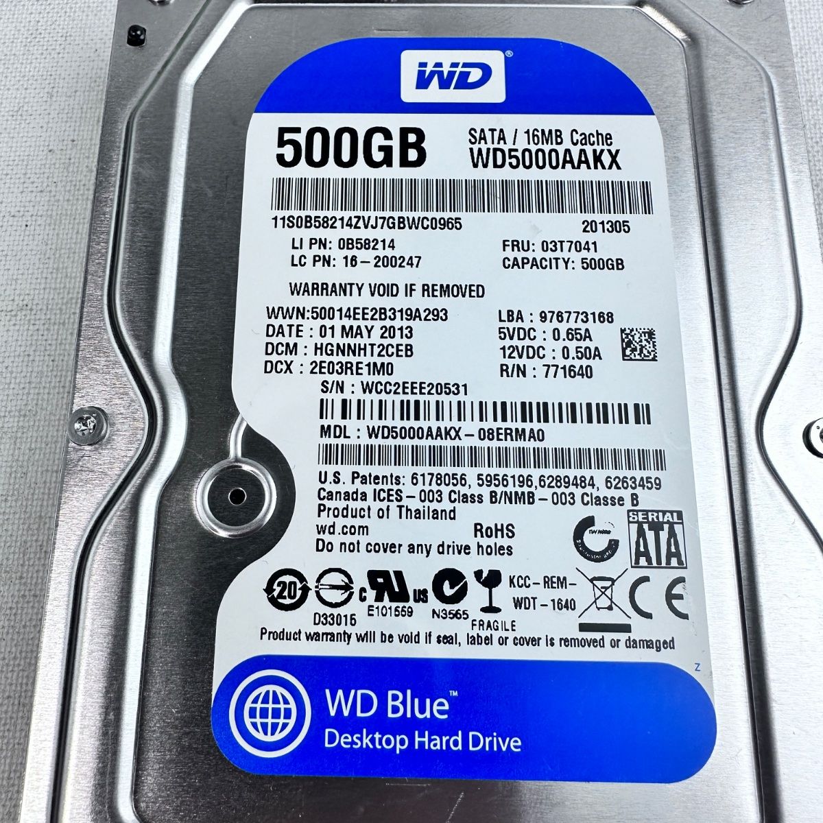 Western Digital WD5000AAKX 500GB SATA 3.5" HDD 16MB Cache 7200RPM Hard Drive - Photo 3
