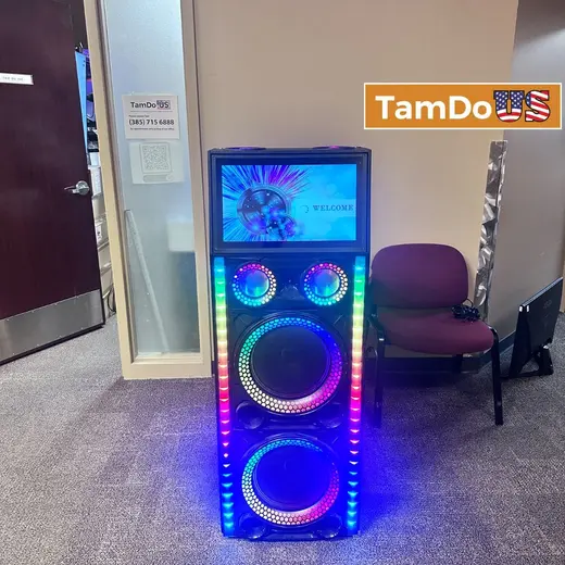 Portable Karaoke Party Speaker with Built-In Android Tablet, Bluetooth, LED at TamDoUS Taylorsville