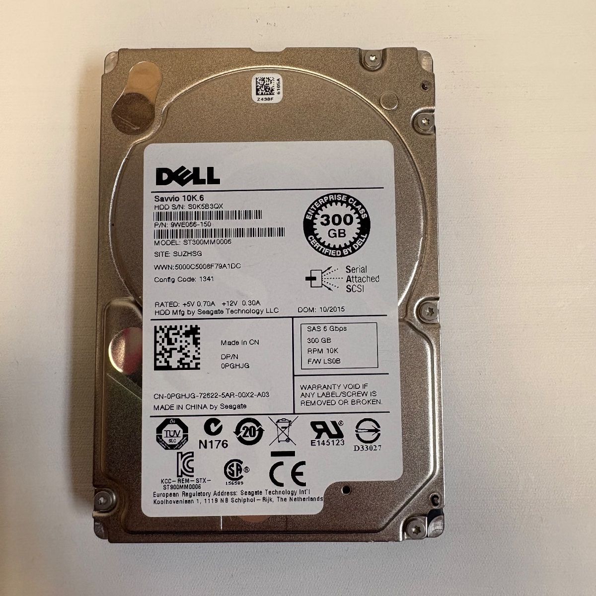Dell Savvio 10K.6 300GB 2.5" SAS 10K RPM Server Hard Drive - Photo 2