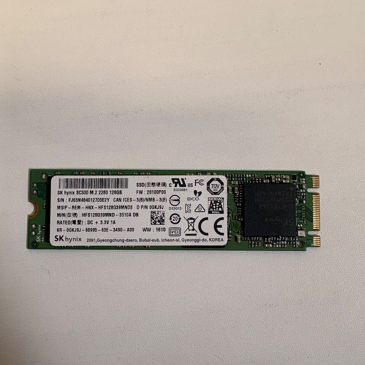 SK hynix 128GB M.2 SATA SSD 2280 SC300 – SATA III 6Gb/s – OEM Laptop SSD - Photo 2