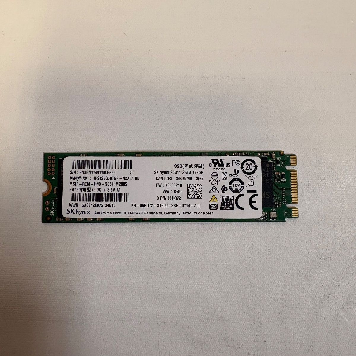 SK hynix 128GB M.2 SATA SSD 2280 SC311 – SATA III 6Gb/s - Photo 2