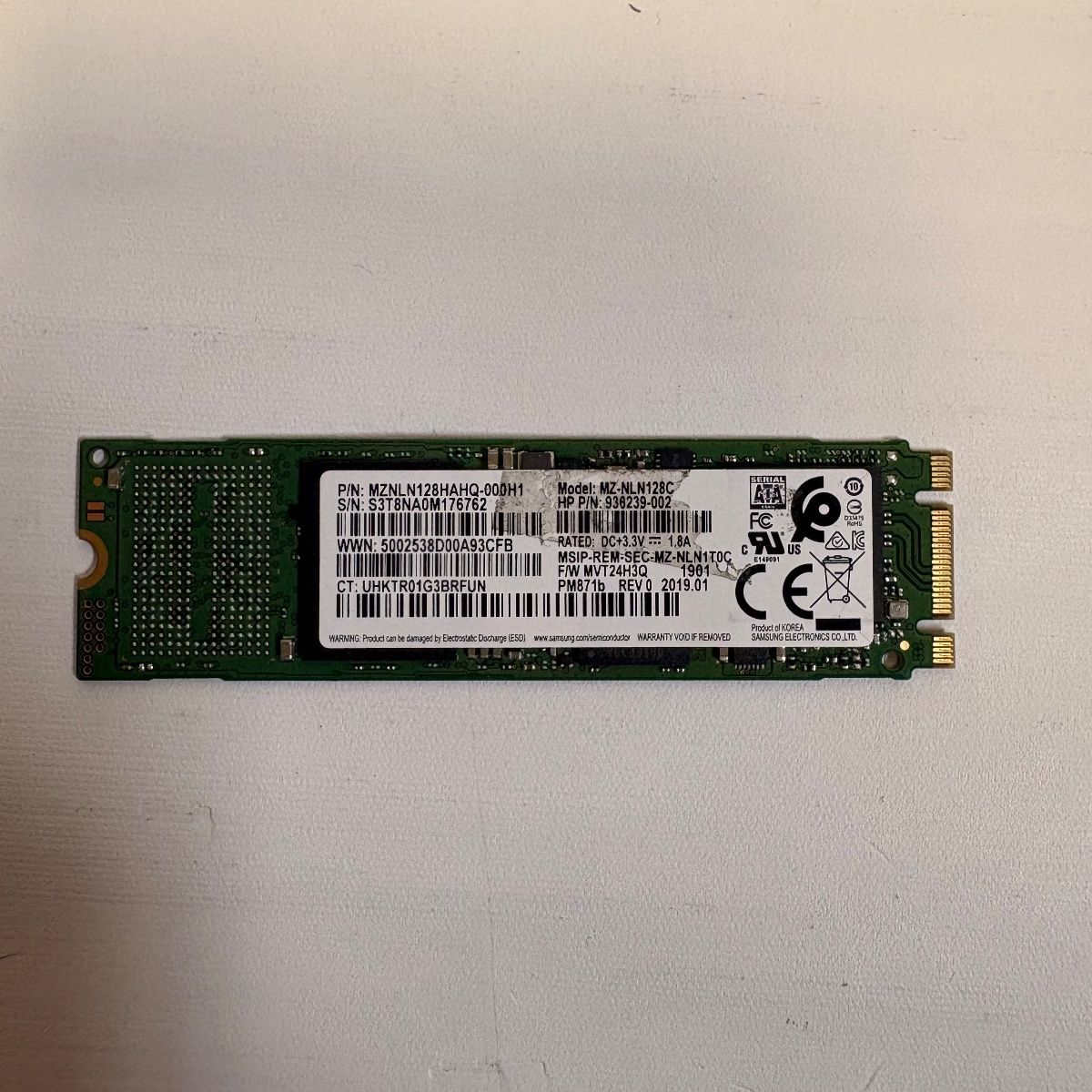 Samsung 128GB M.2 SATA SSD 2280 (PM871b / MZNLN128) Internal Solid State Drive - Photo 2