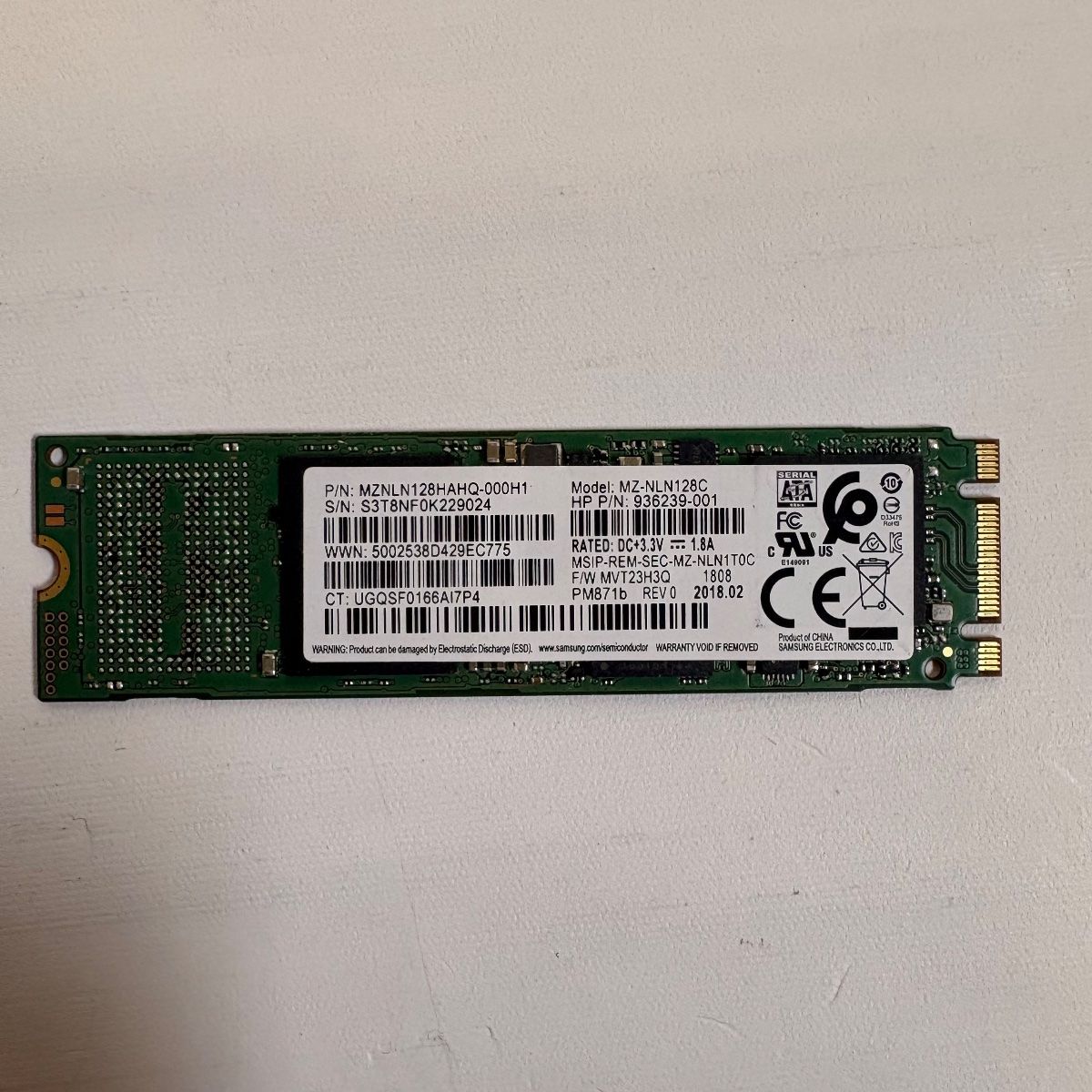 Samsung 128GB M.2 SATA SSD 2280 Internal Solid State Drive Laptop PC - Photo 2