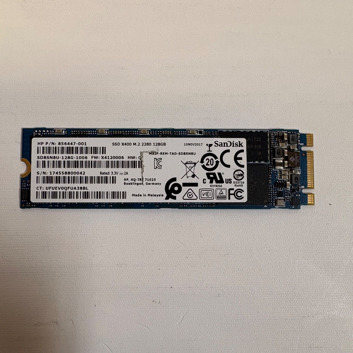 SanDisk X400 128GB M.2 SATA SSD - Photo 2