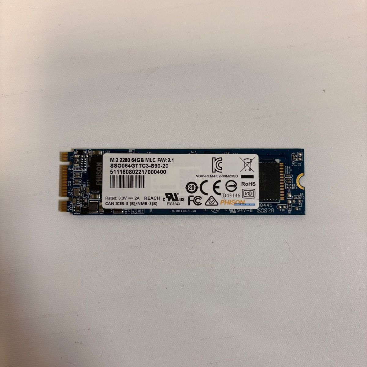 Phison 64GB M.2 SATA SSD 2280 Internal Solid State Drive Laptop PC - Photo 2