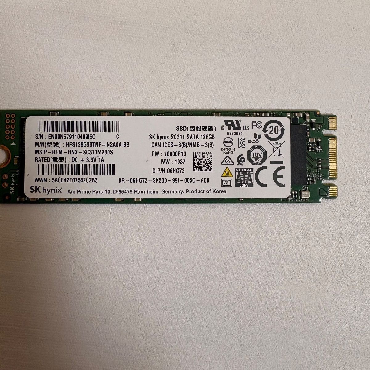 SK hynix 128GB M.2 SATA SSD 2280 Internal Solid State Drive Laptop PC - Photo 2