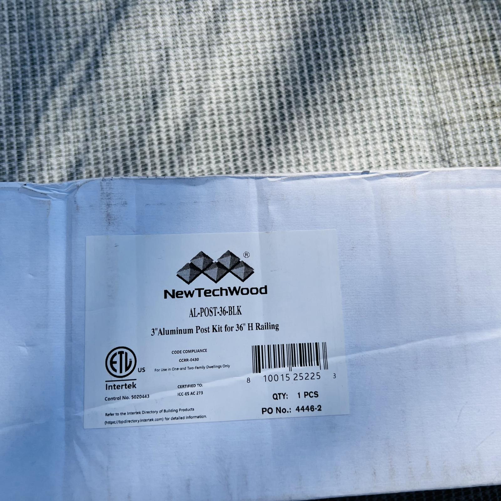 NewTechWood AL-POST-36-BLK 3” Aluminum Railing Post Kit Black - Photo 6